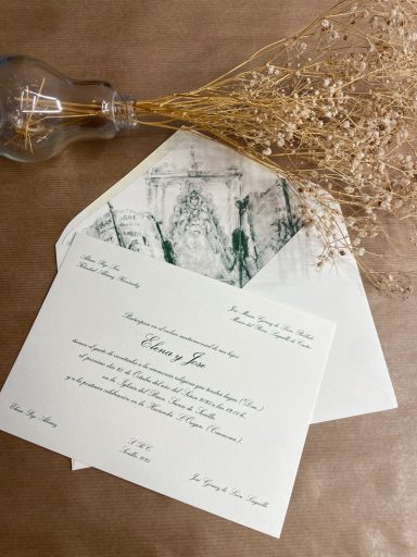 Invitación Completa Tarjetón sobre Forrado